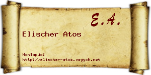 Elischer Atos névjegykártya